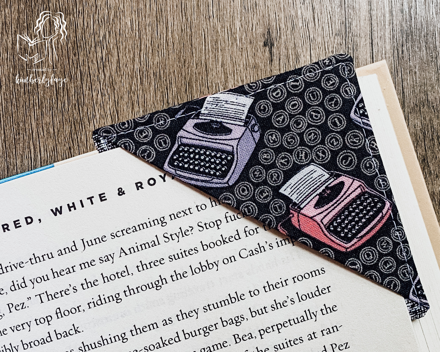 Literary Collection -- Handmade Fabric Corner Bookmarks