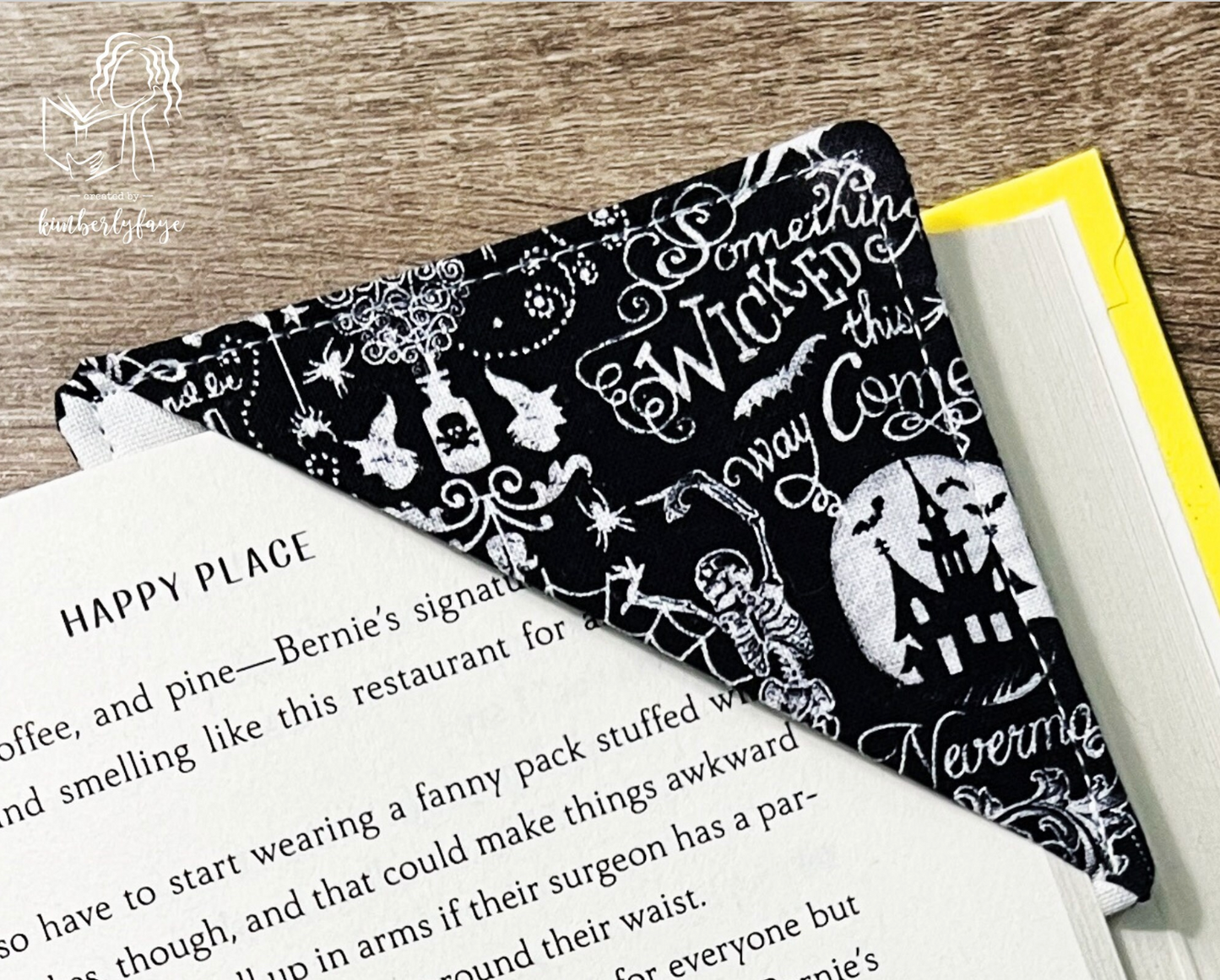 Halloween Collection -- Handmade Fabric Corner Bookmarks