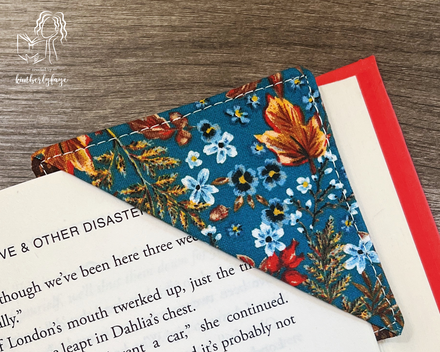 Fall/Autumn Collection -- Handmade Fabric Corner Bookmarks
