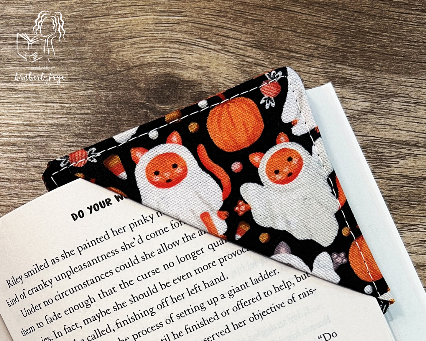 Halloween Collection -- Handmade Fabric Corner Bookmarks