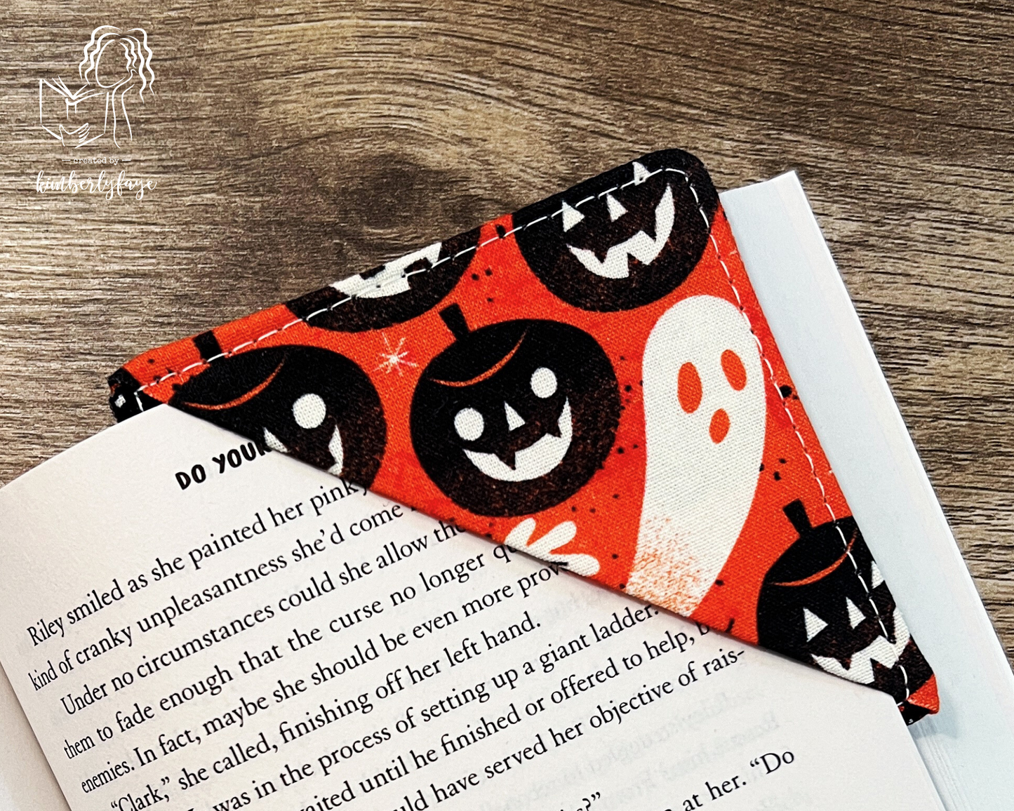 Halloween Collection -- Handmade Fabric Corner Bookmarks