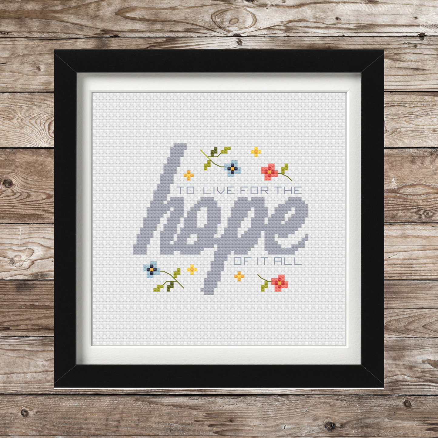 To Live for the Hope of It All Cross Stitch Pattern – Taylor Swift folklore August Lyric – Instant PDF Download – Mini Modern Cross Stitch