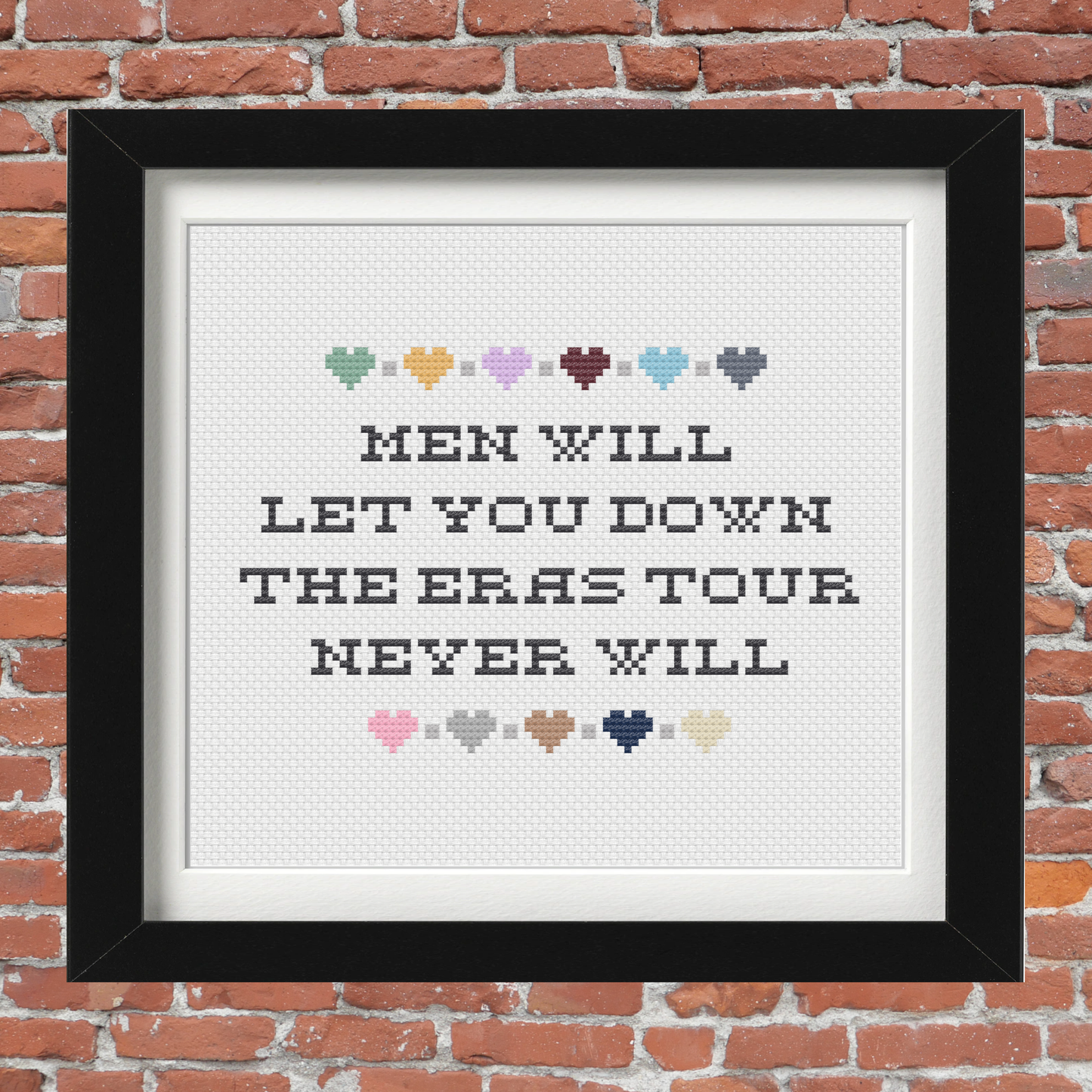Men Will Let You Down, The Eras Tour Never Will – Quote – Instant PDF Download – Cross Stitch Pattern