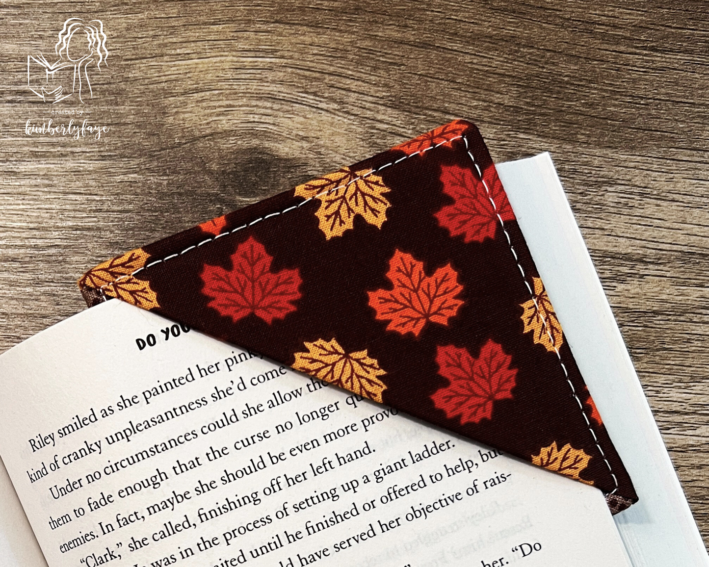Fall/Autumn Collection -- Handmade Fabric Corner Bookmarks