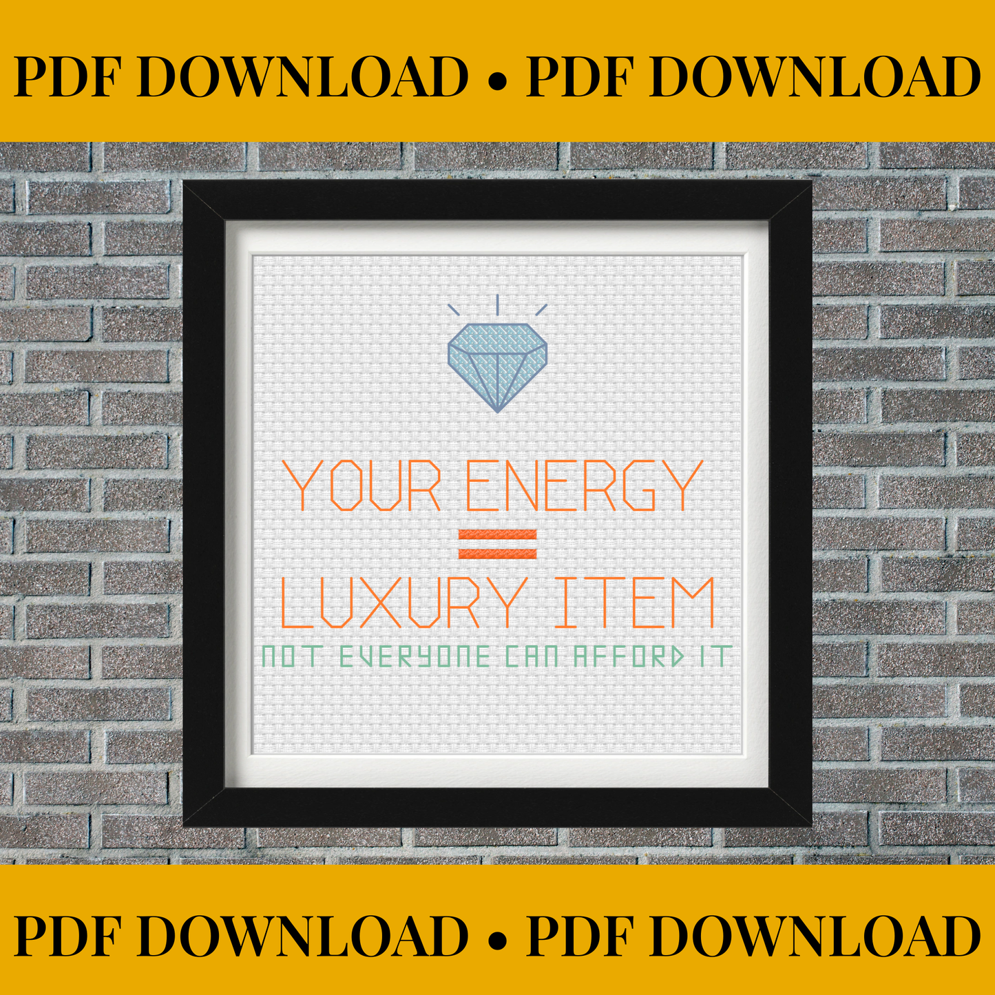 Your Energy is Expensive Cross Stitch Pattern – Taylor Swift Quote – Instant PDF Download – Mini Modern Cross Stitch Pattern