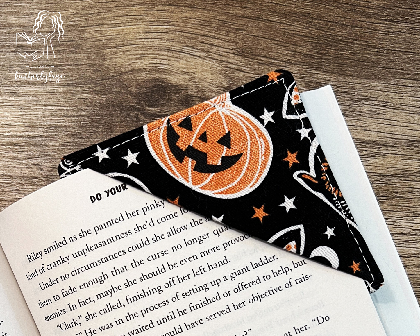 Halloween Collection -- Handmade Fabric Corner Bookmarks