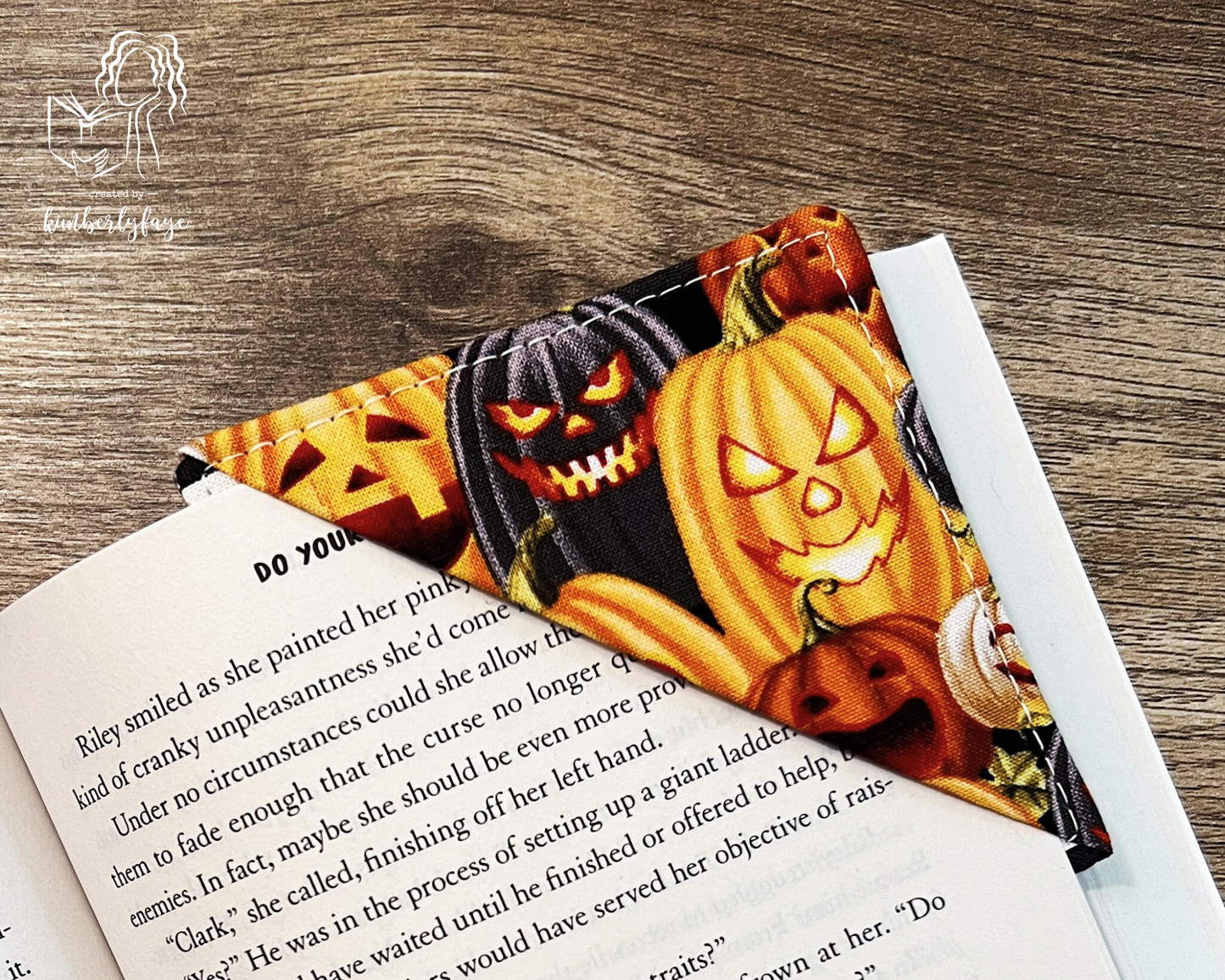 Halloween Collection -- Handmade Fabric Corner Bookmarks