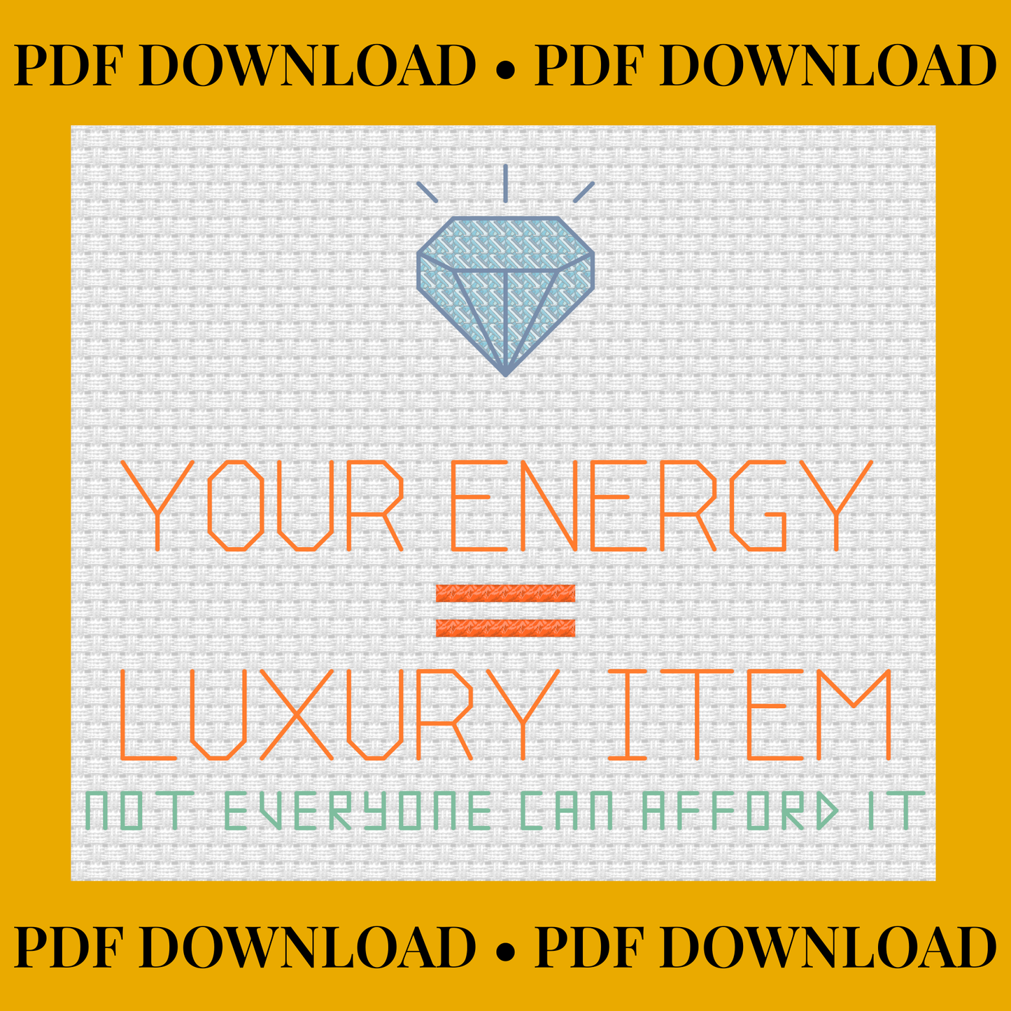 Your Energy is Expensive Cross Stitch Pattern – Taylor Swift Quote – Instant PDF Download – Mini Modern Cross Stitch Pattern