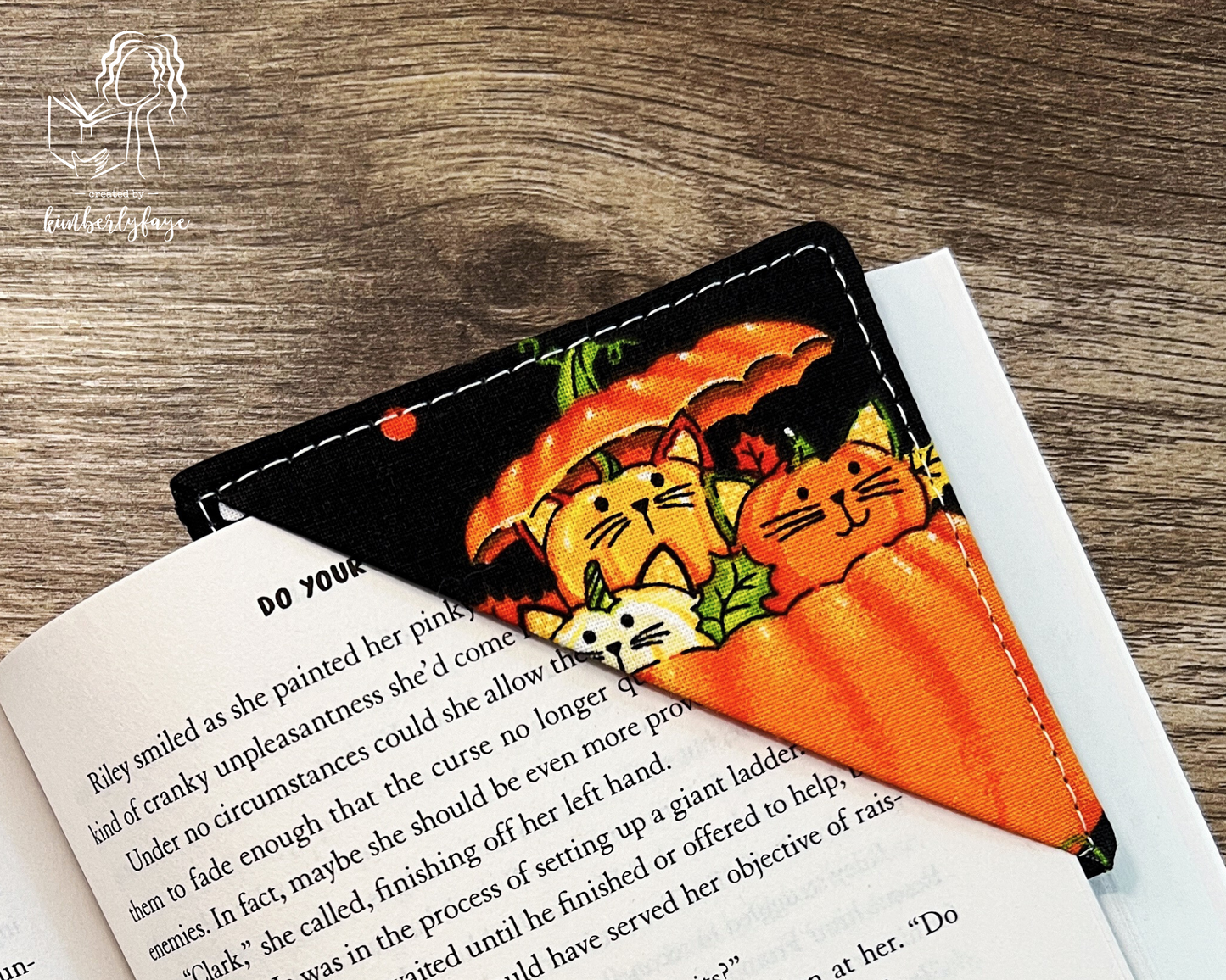 Halloween Collection -- Handmade Fabric Corner Bookmarks