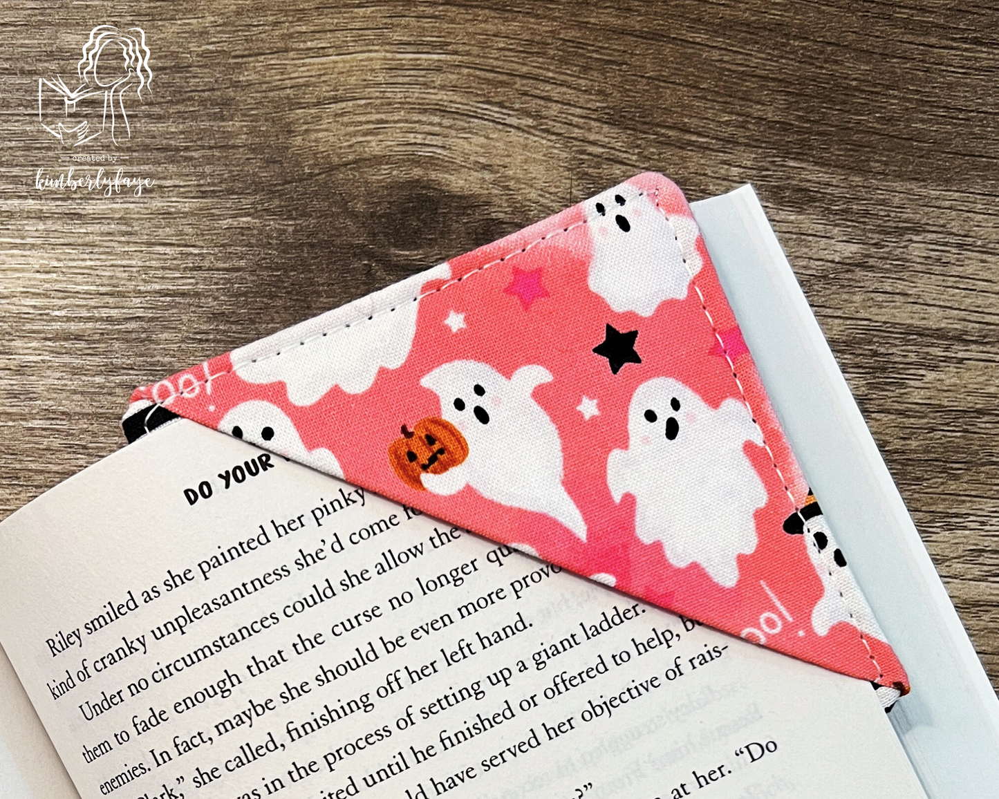 Halloween Collection -- Handmade Fabric Corner Bookmarks