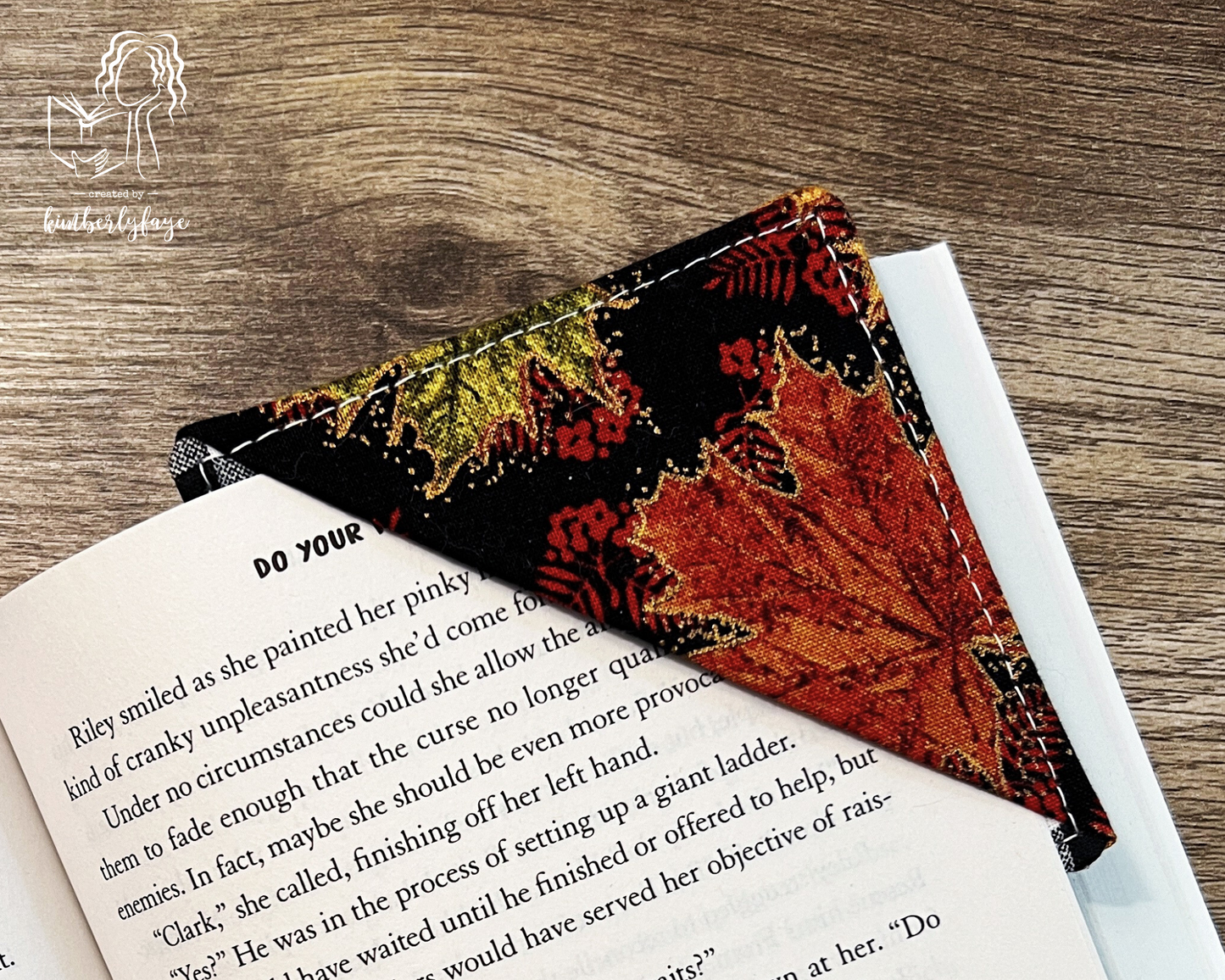 Fall/Autumn Collection -- Handmade Fabric Corner Bookmarks