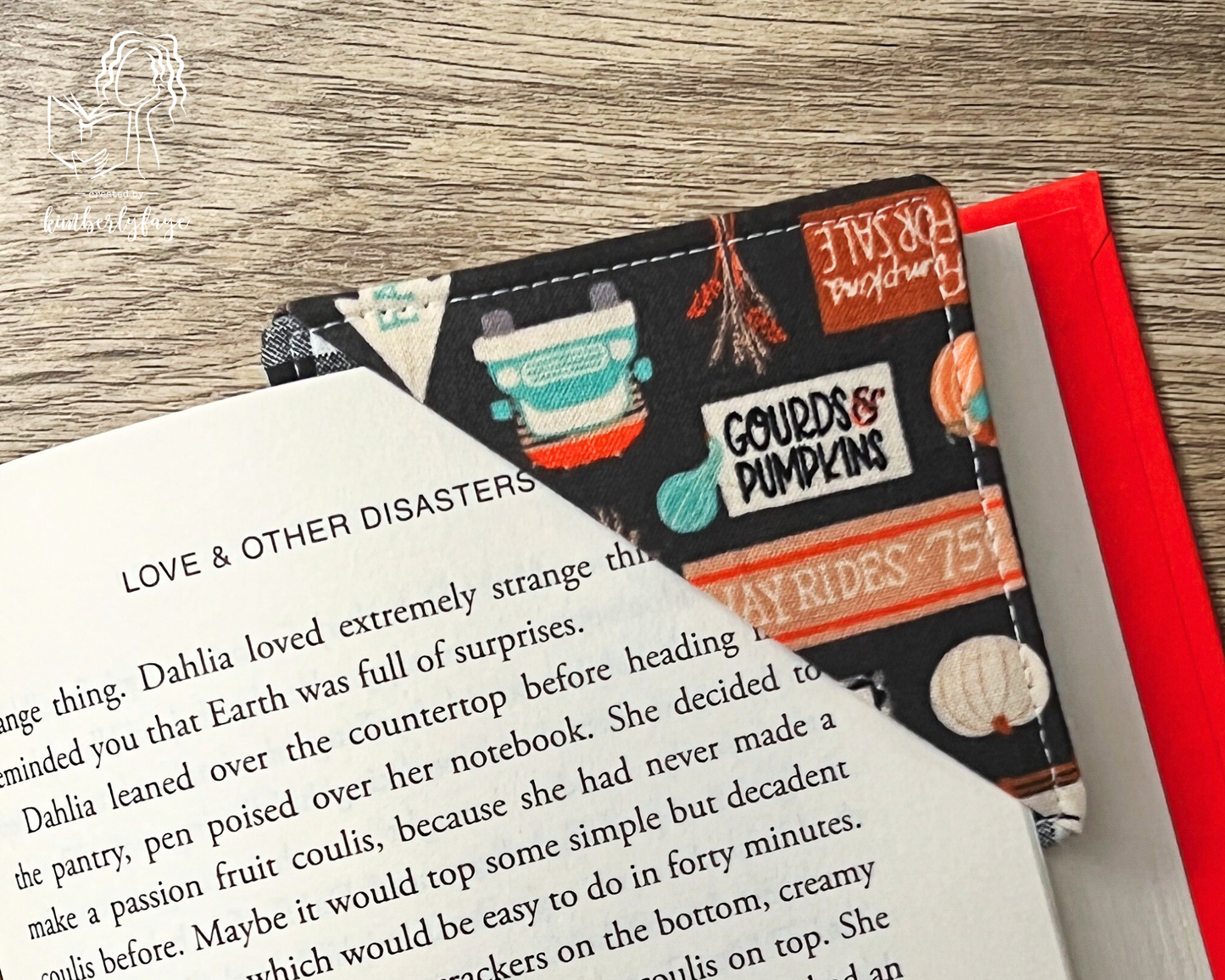 Fall/Autumn Collection -- Handmade Fabric Corner Bookmarks