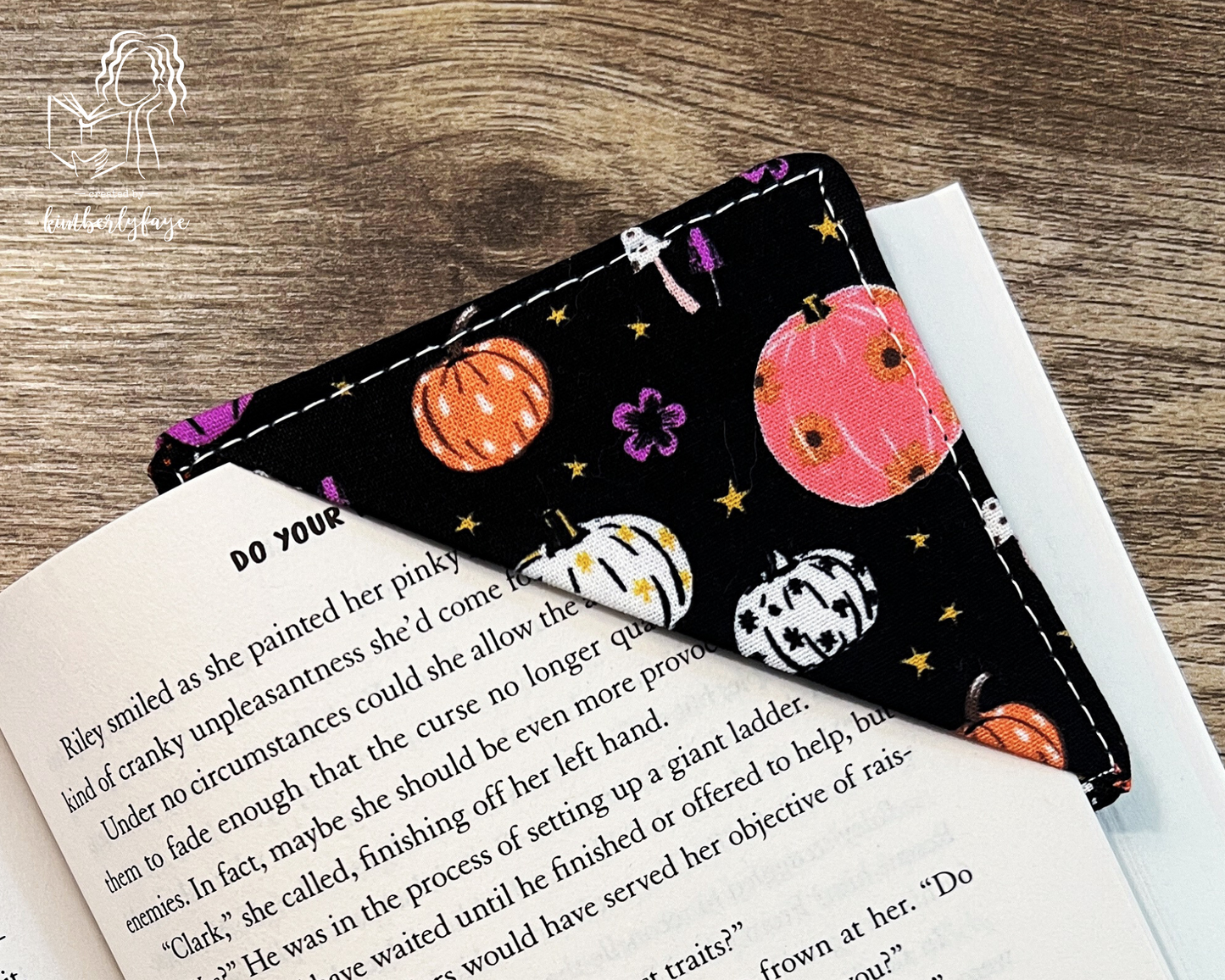 Halloween Collection -- Handmade Fabric Corner Bookmarks