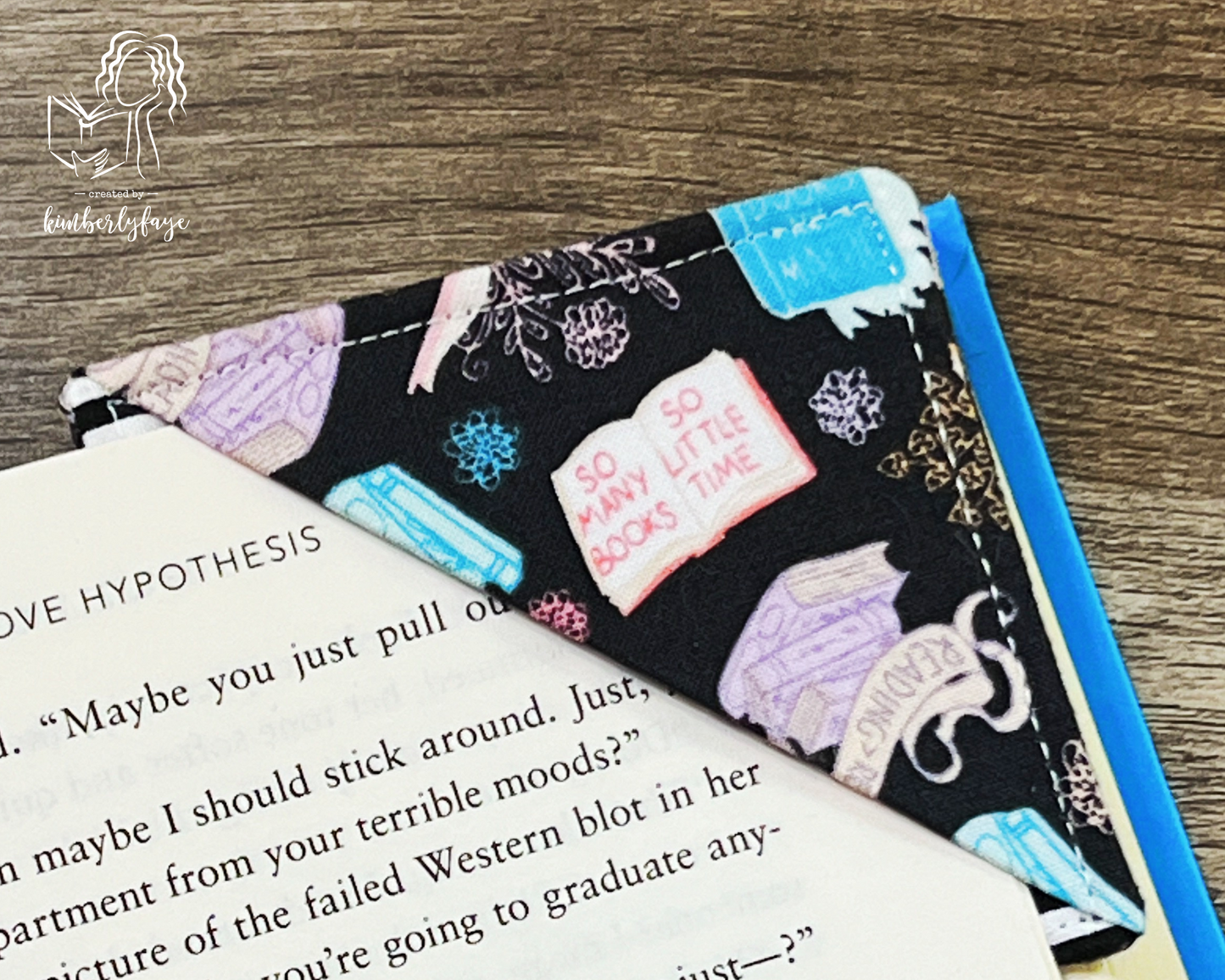 Literary Collection -- Handmade Fabric Corner Bookmarks