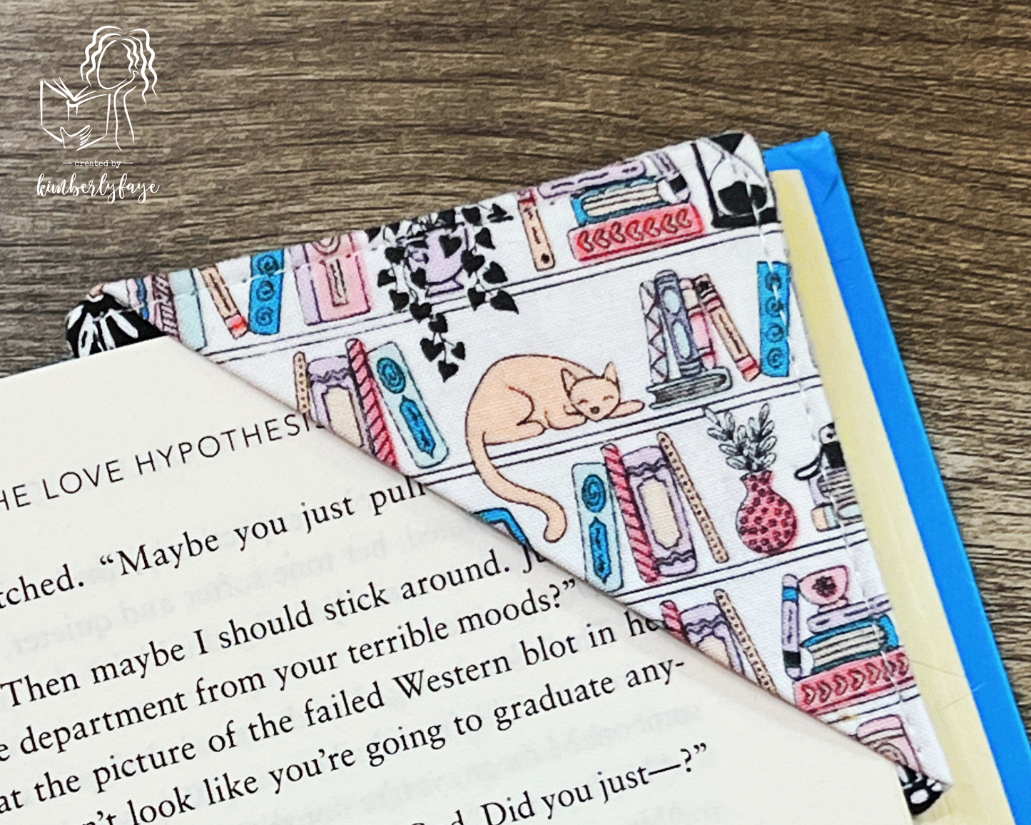 Literary Collection -- Handmade Fabric Corner Bookmarks