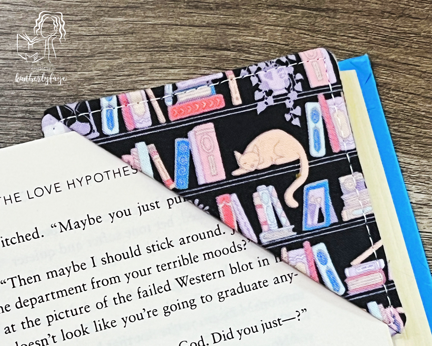 Literary Collection -- Handmade Fabric Corner Bookmarks