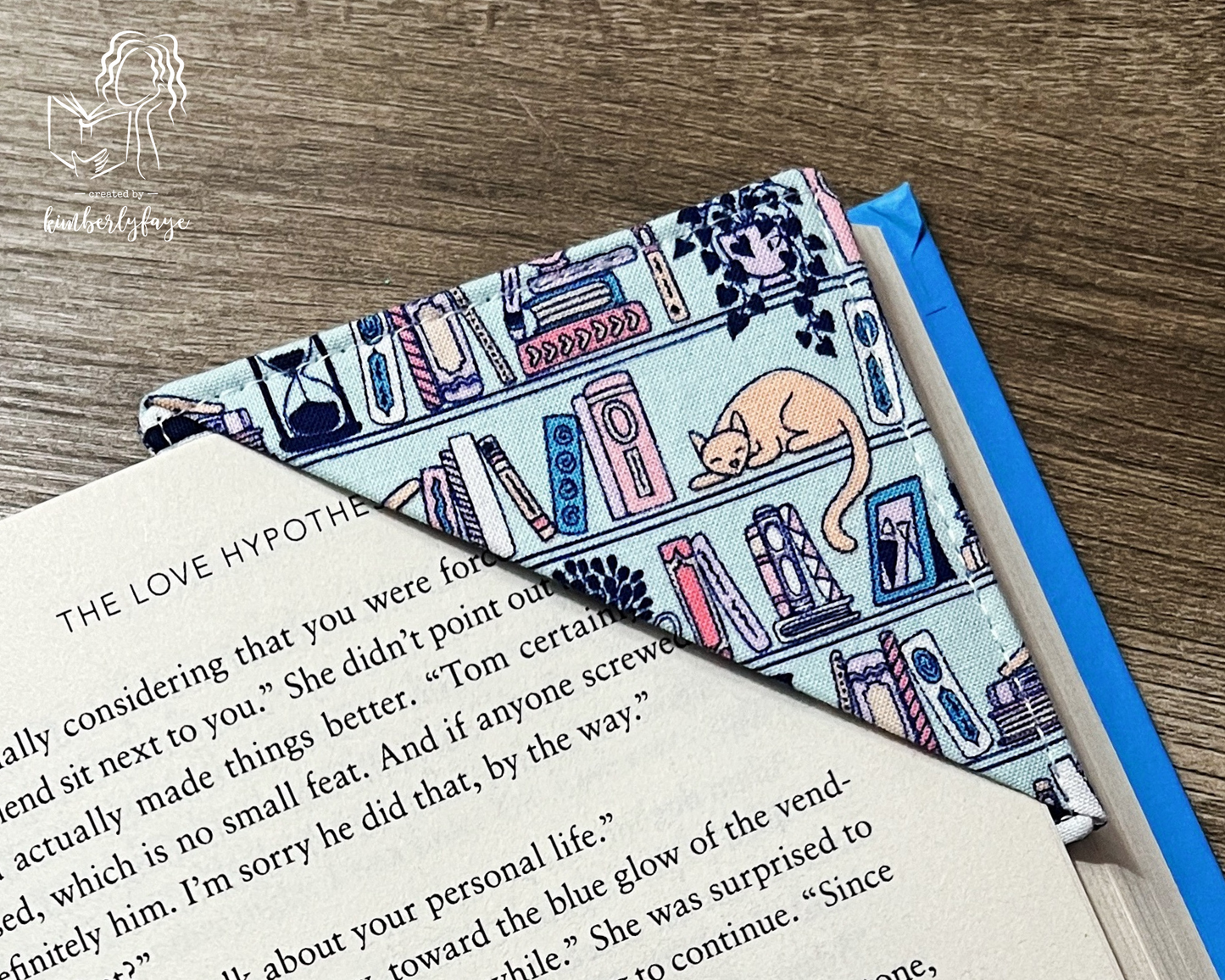 Literary Collection -- Handmade Fabric Corner Bookmarks