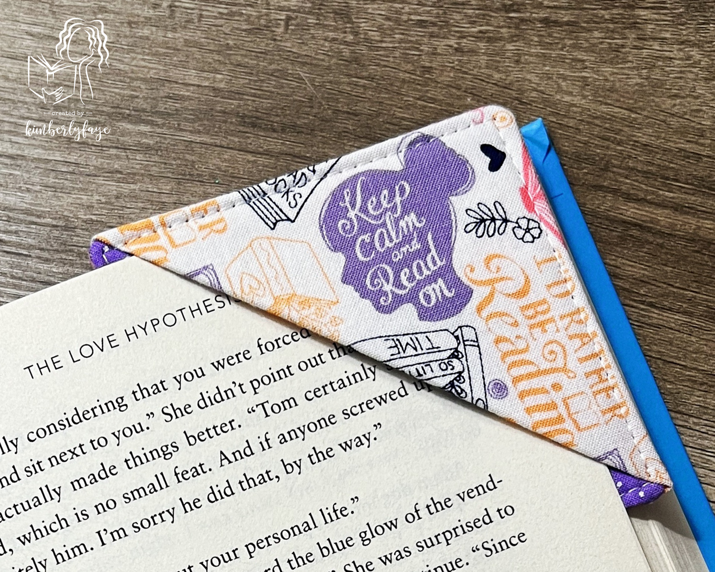 Literary Collection -- Handmade Fabric Corner Bookmarks
