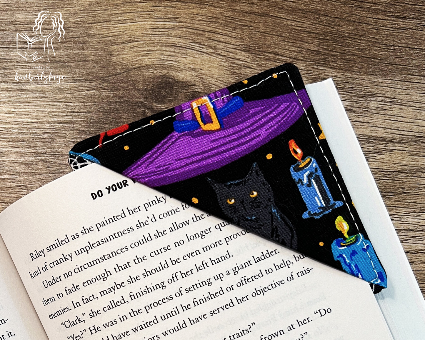 Halloween Collection -- Handmade Fabric Corner Bookmarks