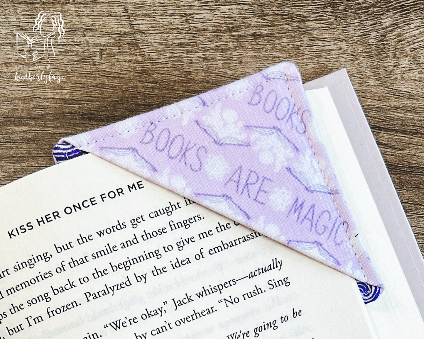 Literary Collection -- Handmade Fabric Corner Bookmarks