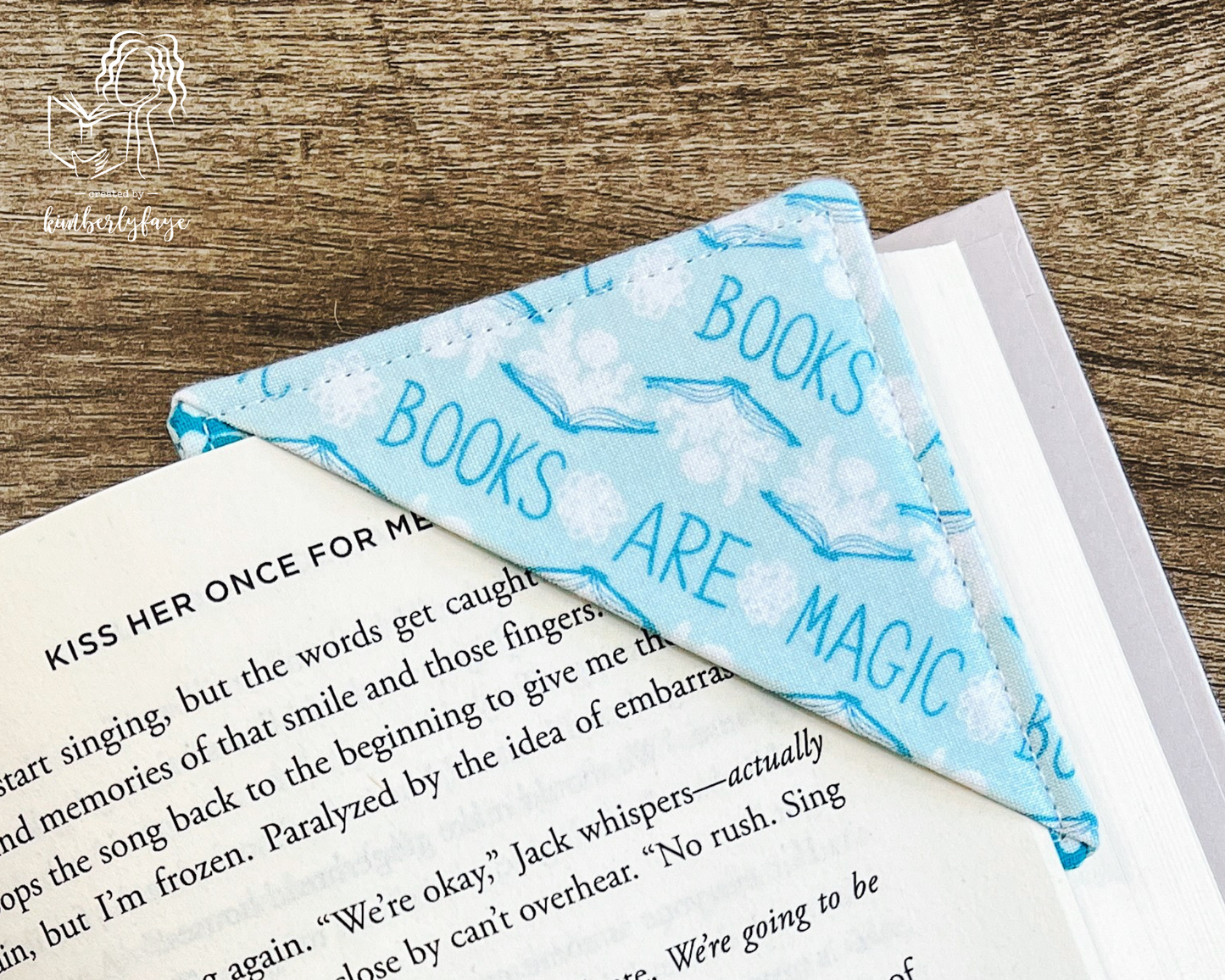 Literary Collection -- Handmade Fabric Corner Bookmarks