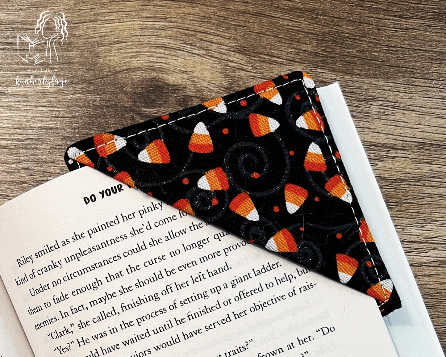 Halloween Collection -- Handmade Fabric Corner Bookmarks