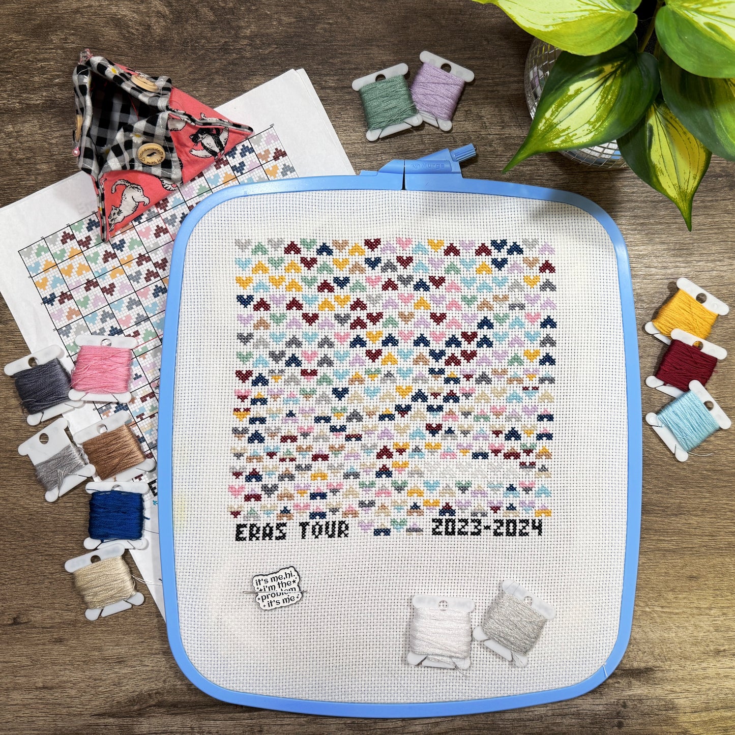 Eras Tour Cross Stitch Pattern – Surprise Songs Tracker – Taylor Swift Acoustic Set – Instant PDF Download