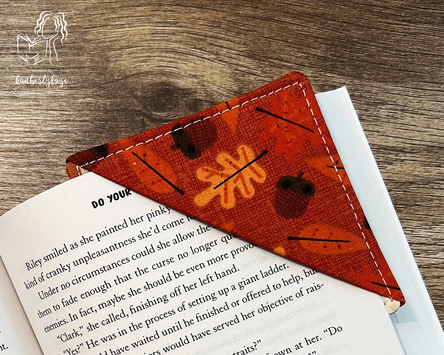 Fall/Autumn Collection -- Handmade Fabric Corner Bookmarks