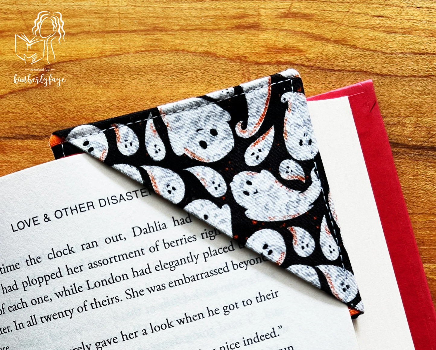 Halloween Collection -- Handmade Fabric Corner Bookmarks