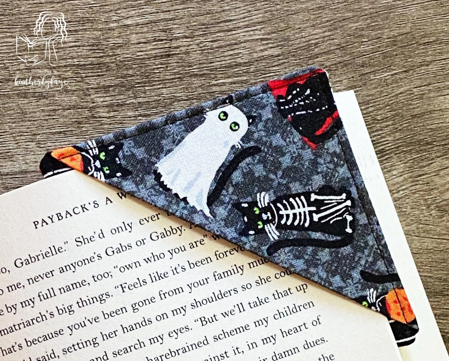 Halloween Collection -- Handmade Fabric Corner Bookmarks