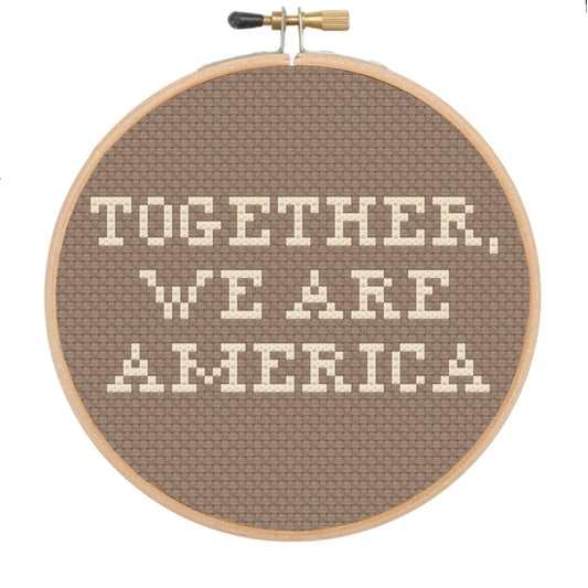 **FREEBIE** Together, We Are American – Instant PDF Download – Cross Stitch Pattern